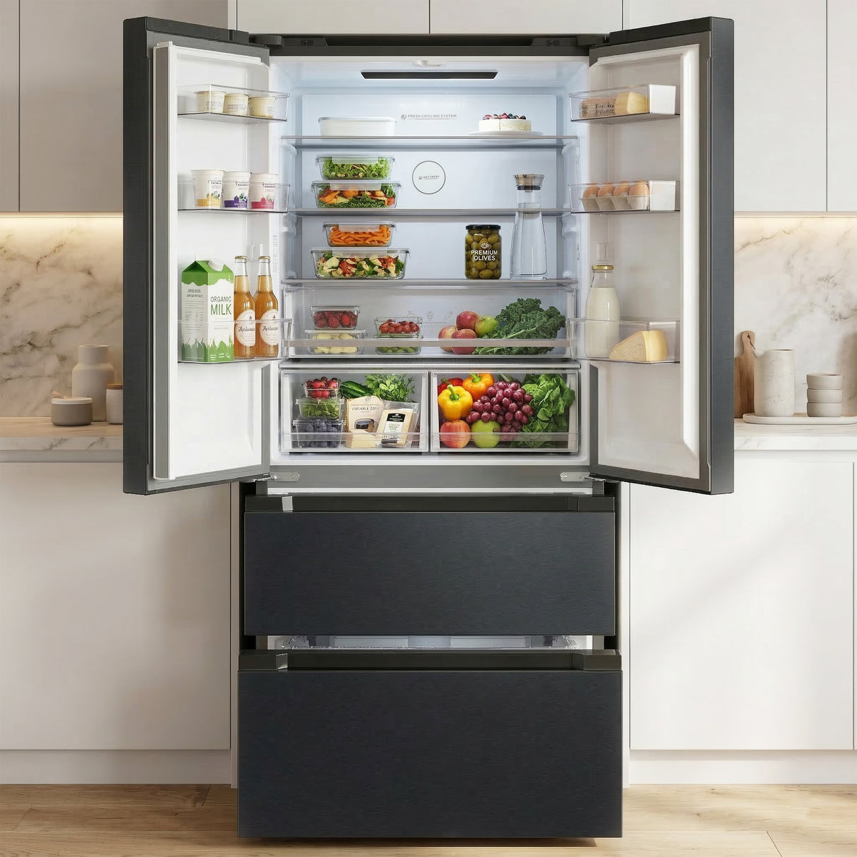 Heinner HCFD-M516INVHDXE++ French Door Amerikanischer Kühlschrank – 516 L – No Frost – Bild 8