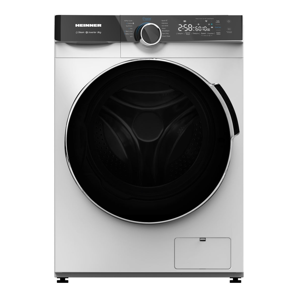 Heinner HWM-M814IVKA Waschmaschine – 8 kg – 1400 U/min – Energieeffizienzklasse A – weiß – Produktfoto