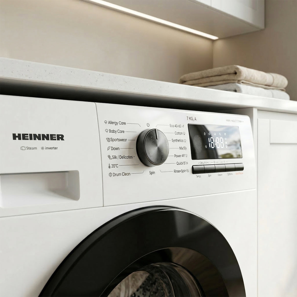 Heinner Waschmaschine HWM-HME7012IVSMA – 7 kg – 1200 U/min – Inverter Motor – Energieeffizienzklasse A – Bild 8