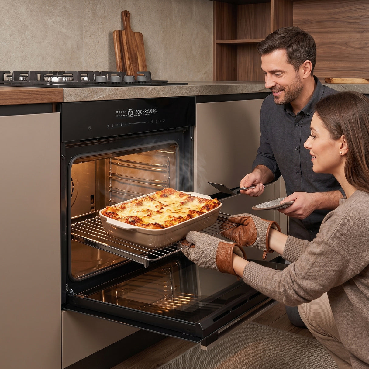 Heinner Einbauofen HBO-M7214GCDRC-GBK – 72 Liter – Heißluft, Grill & Airfry – schwarz – Bild 10