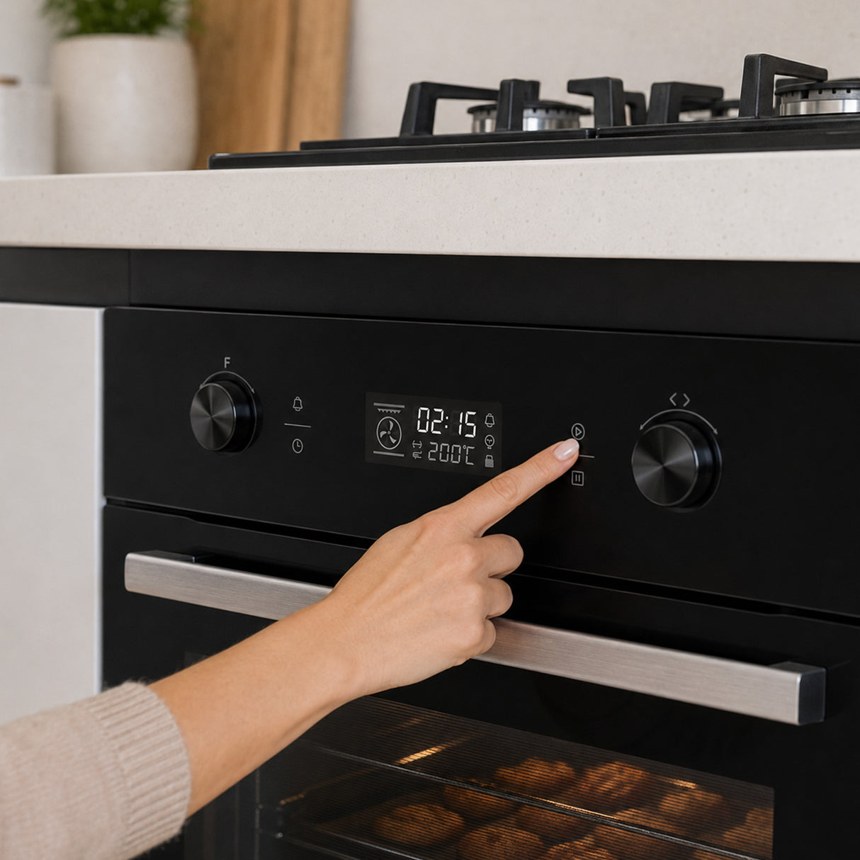 Einbaubackofen Heinner HBO-M709GCDRC-GBK – 70 Liter – Heißluft – Grill – Touch – Schwarz – Bild 7