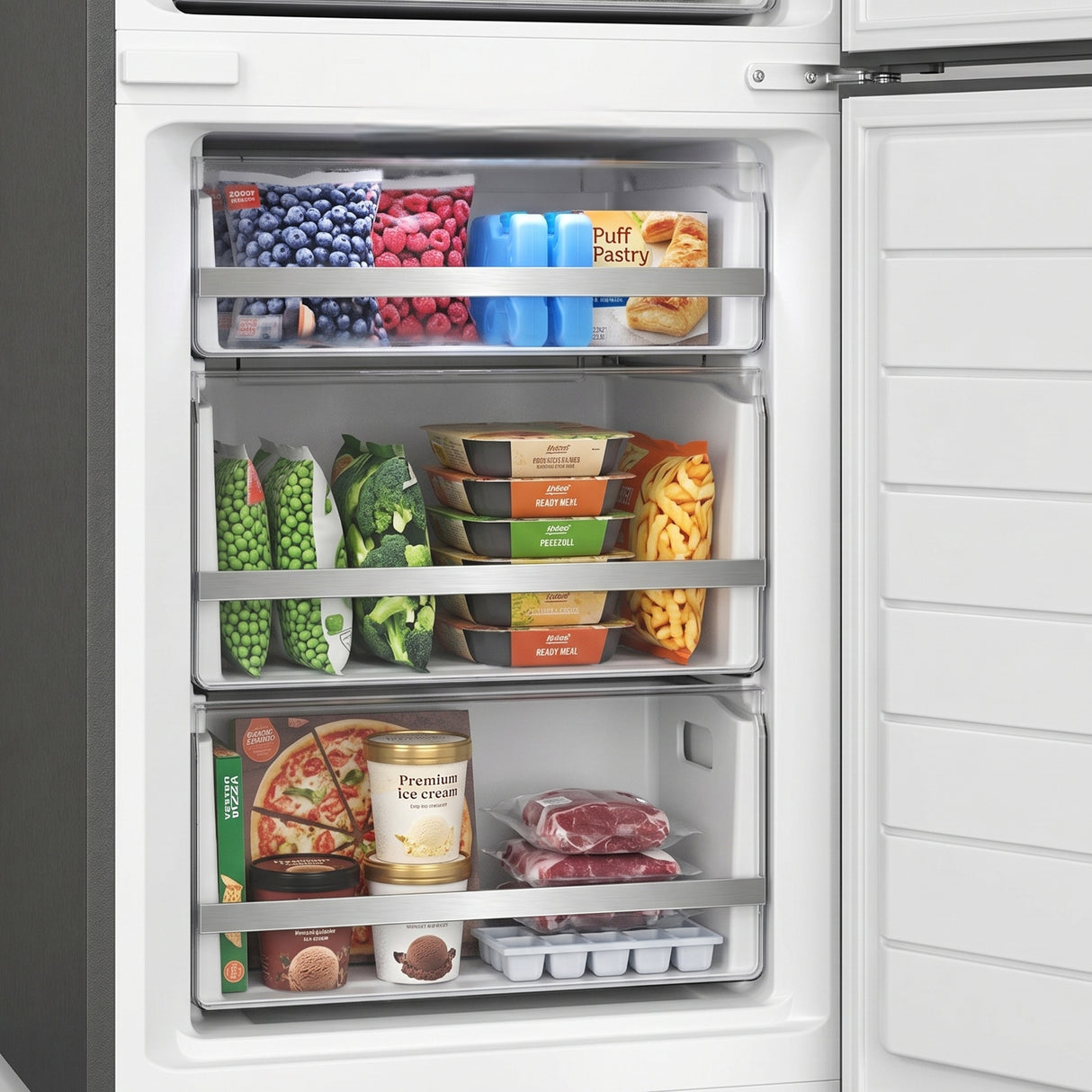 Heinner HCNF-HM377INVDGHC Kühl-Gefrierkombination – 377 Liter – No Frost – Inverter-Kompressor – Bild 9