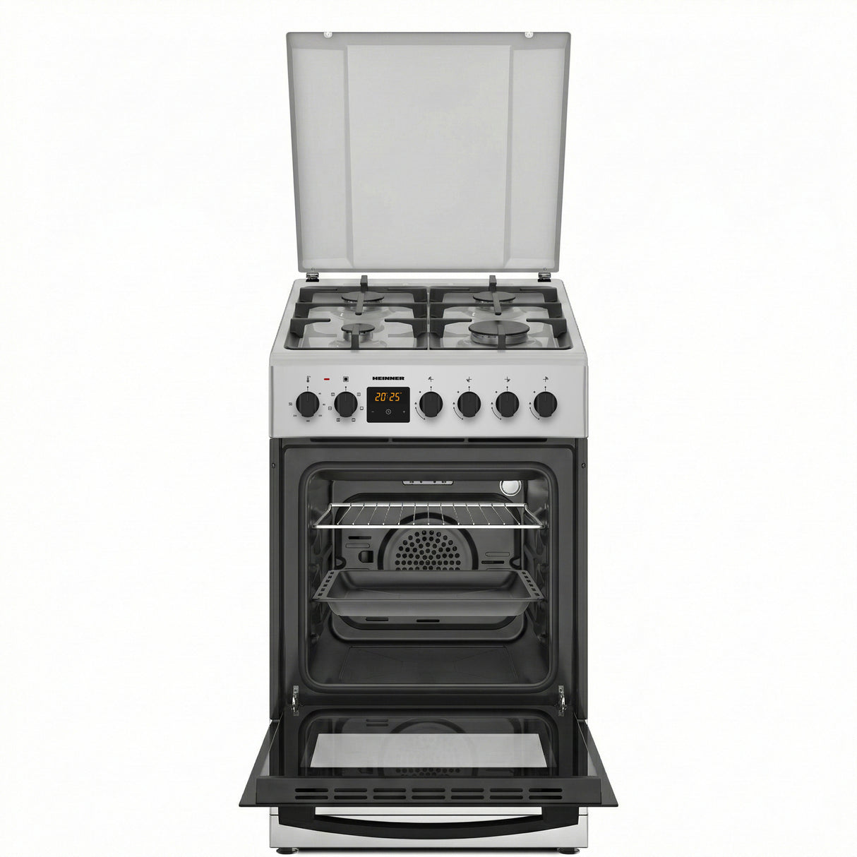 Heinner Gasherd HFSC-S65MIXFD-SL – 4 Brenner – Elektro-Ofen mit Grill – Bild 4