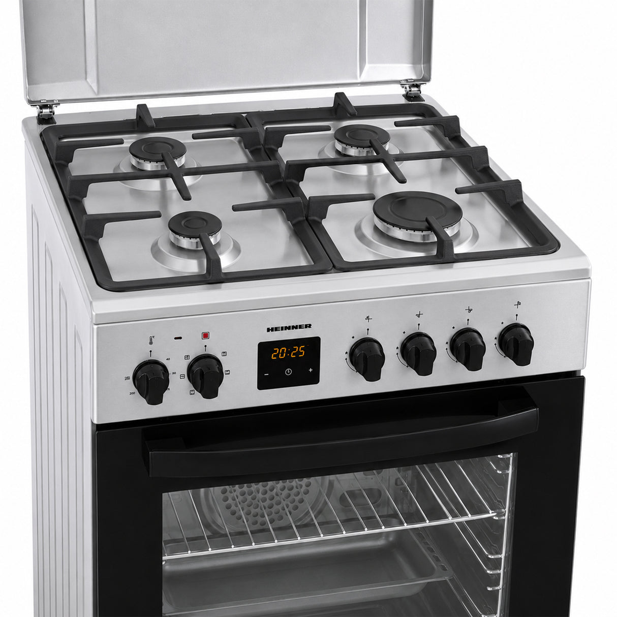 Heinner Gasherd HFSC-S65MIXFD-SL – 4 Brenner – Elektro-Ofen mit Grill – Bild 6