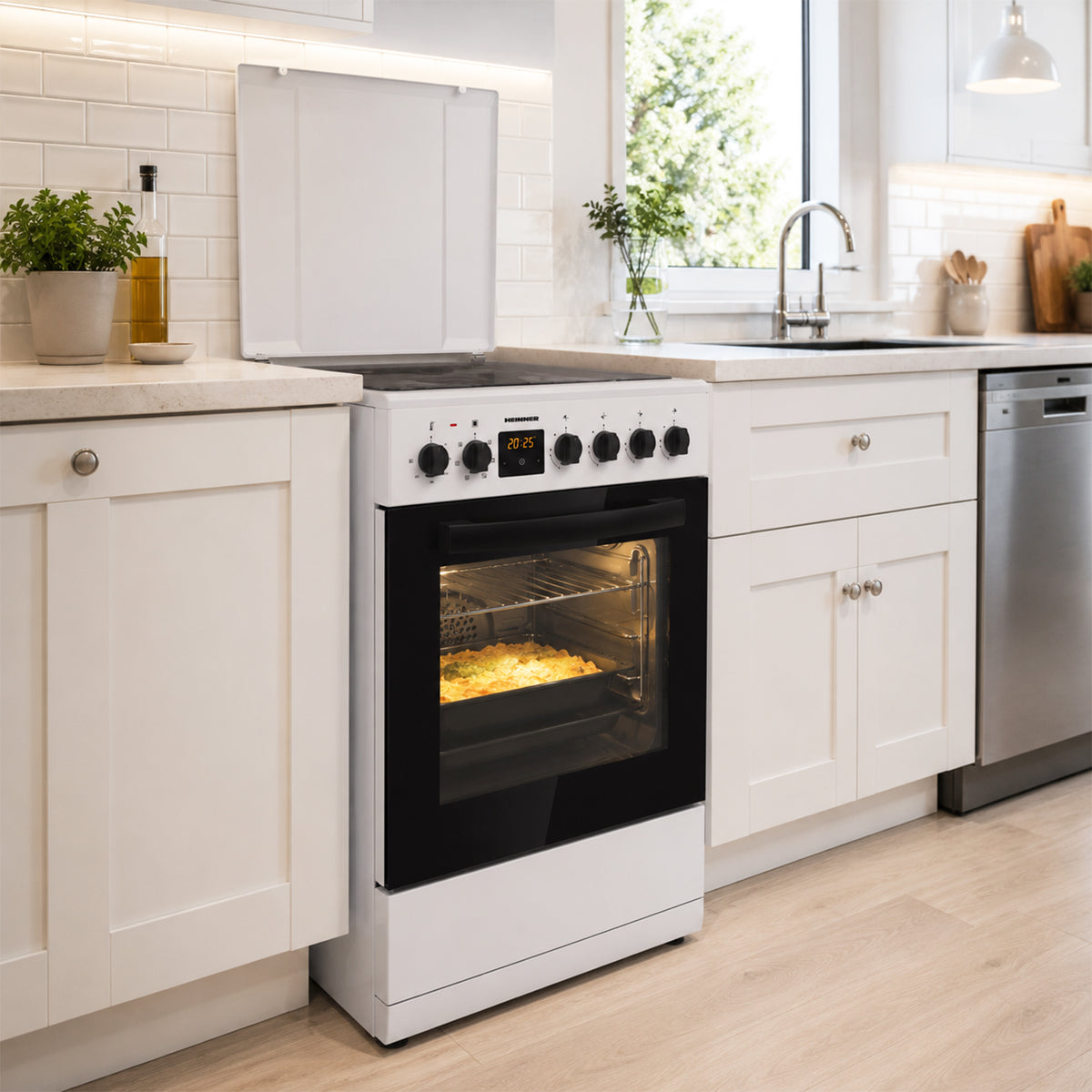 Heinner Gasherd HFSC-S65MIXFD-SL – 4 Brenner – Elektro-Ofen mit Grill – Bild 8