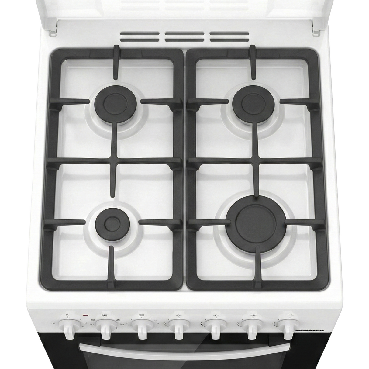 Heinner Gasherd HFSC-S65MIXF-WH – 4 Brenner – Backofen mit 6 Funktionen – Grill – weiß – Bild 4