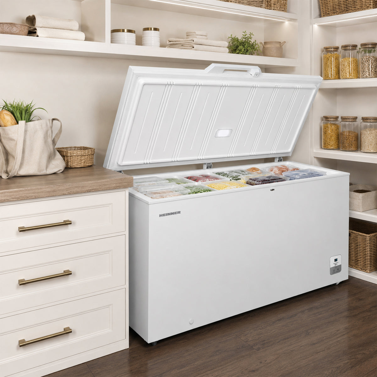 Heinner Gefriertruhe HCF-HS500EE – 500L – Inverter-Motor – Supergefrieren – Bild 8