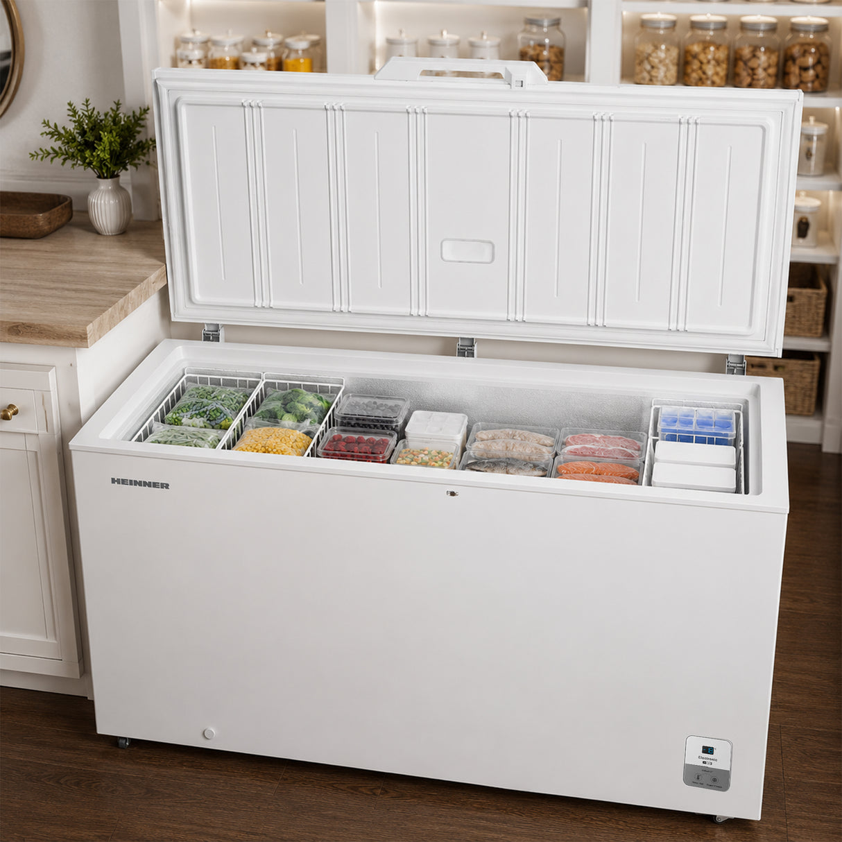 Heinner Gefriertruhe HCF-HS500EE – 500L – Inverter-Motor – Supergefrieren – Bild 9