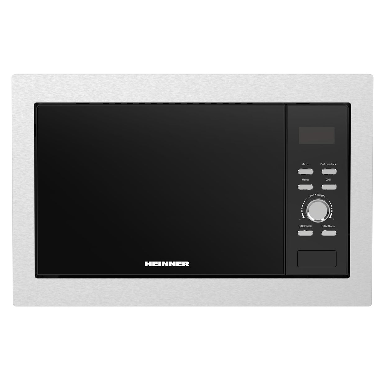 Heinner HMW-BI2360SS Mikrowelle – Einbau – 23 Liter – Grill – LED – Edelstahl – Produktfoto