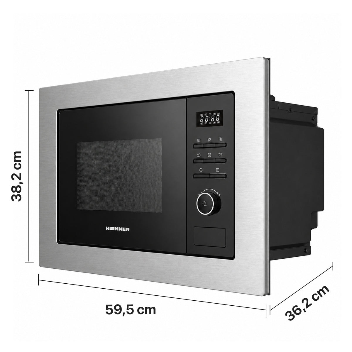 Heinner Mikrowelle HMW-MD20BISS – 20 Liter – Grill – LED – Einbau – Bild 2