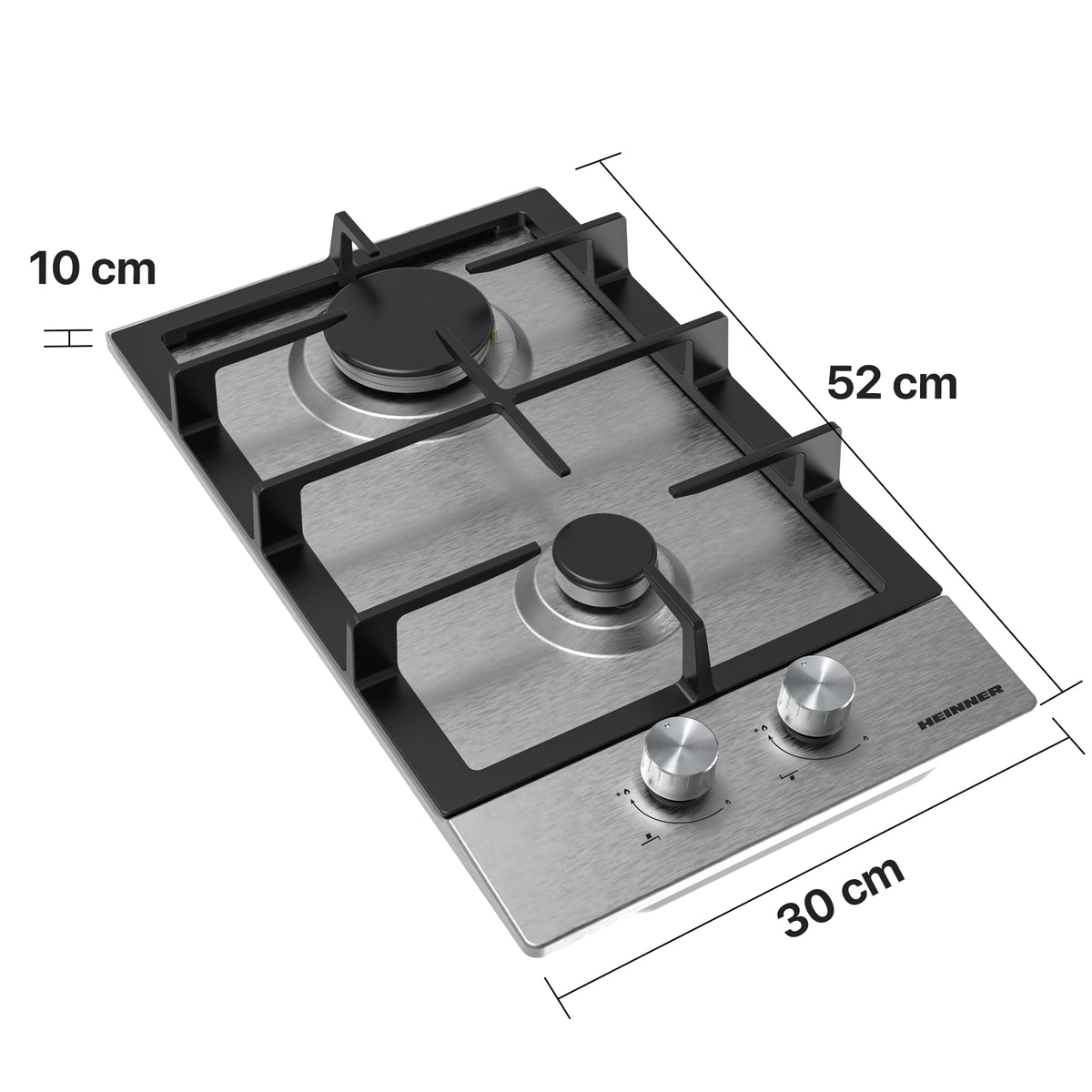 Heinner HBH-M302FIX Einbaukochfeld – Edelstahl – Bild 3