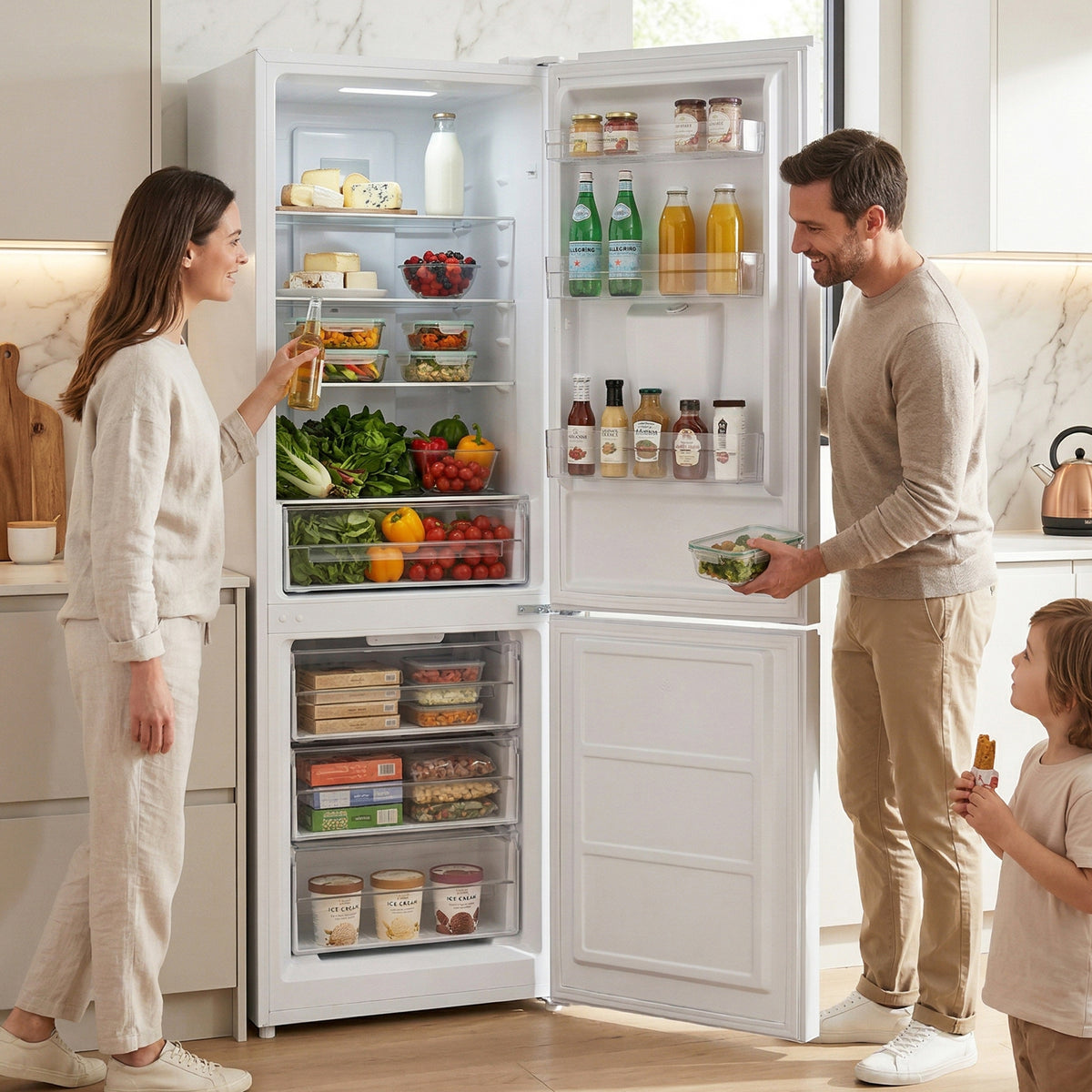 Heinner HCNF-HM291WDE Kühl-Gefrierkombination – 291 L – No Frost – Wasserspender – Energieeffizienzklasse E – Bild 9