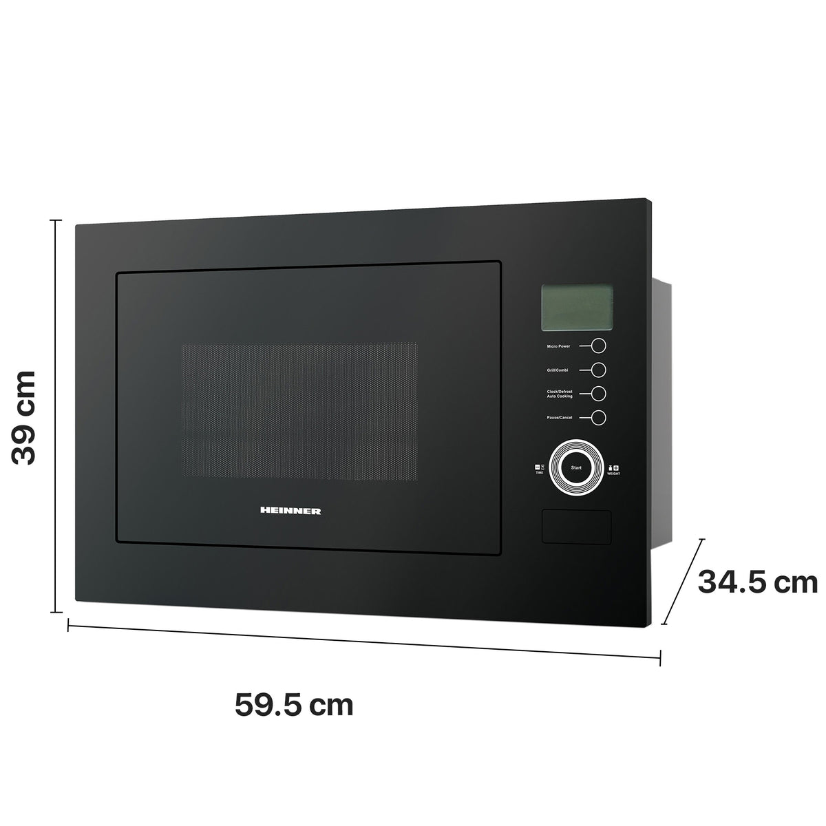 Heinner HMW-25BIGBK Einbau-Mikrowelle – schwarz – Bild 2