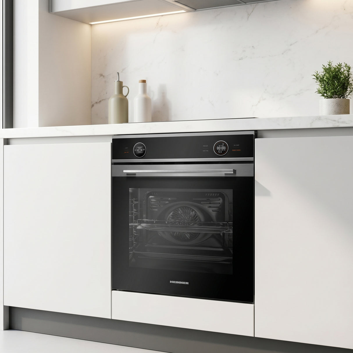 Heinner HBO-M7210GCDRC-GBK Einbaubackofen 72L Grill Konventionell Schwarzes Glas – Bild 4