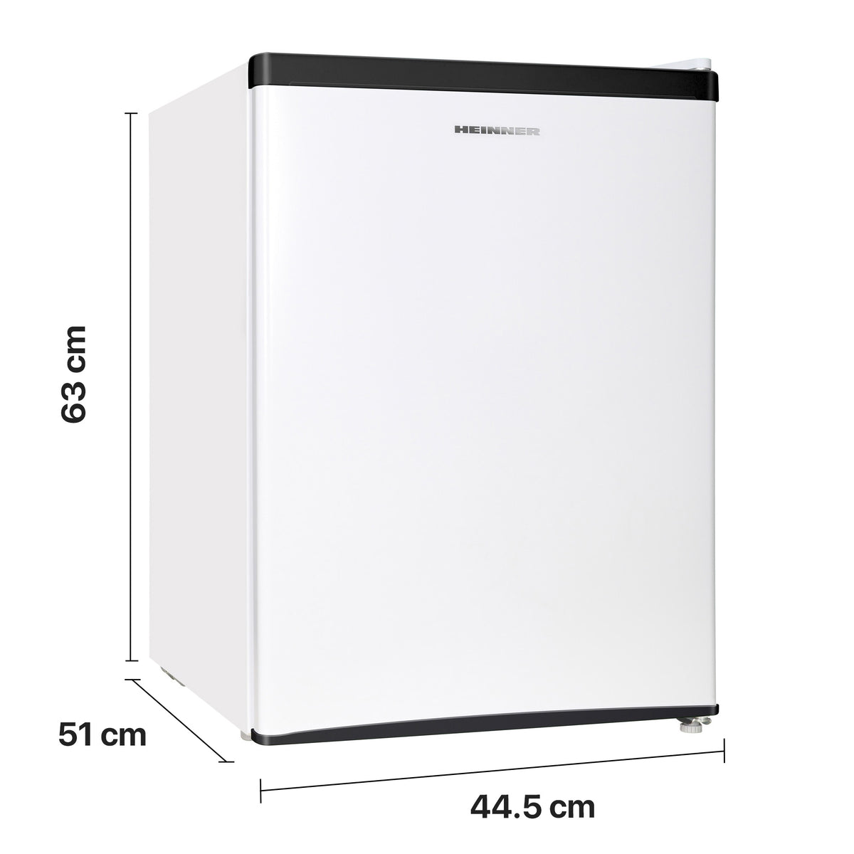 Heinner HMB-M66E Minibar Kühlschrank – 66 Liter – mechanischer Thermostat – umschaltbare Tür – weiß – 5 Jahre – Bild 3