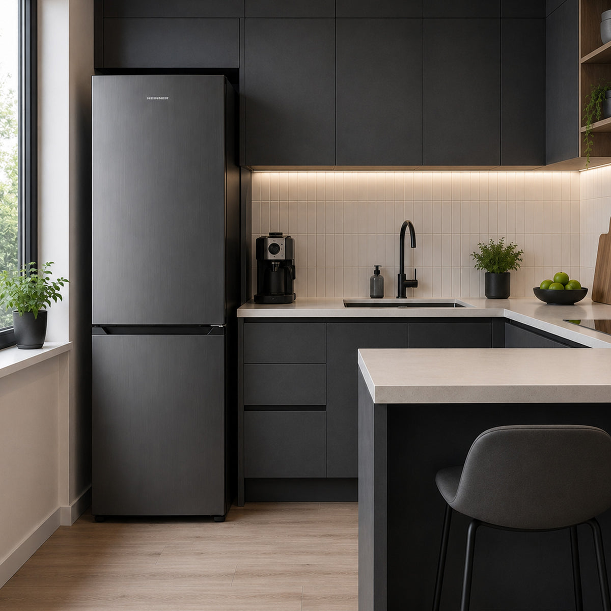 Heinner Kühl-Gefrierkombination HCNF-HM253INVXE 253 L – No Frost – Inverter-Motor – Edelstahl – 5 Jahre Garantie – Bild 5