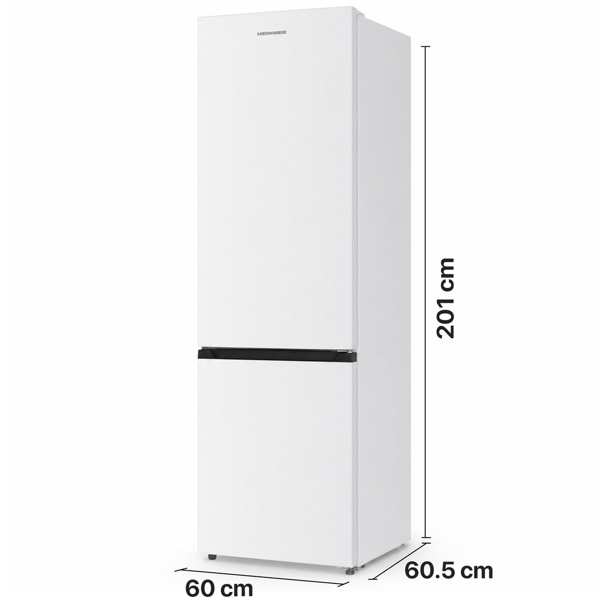 Heinner Kühl-Gefrierkombination HCNF-HM326INVE 326 L – No Frost – Super Freezing – Türanschlag wechselbar – weiß – Bild 3