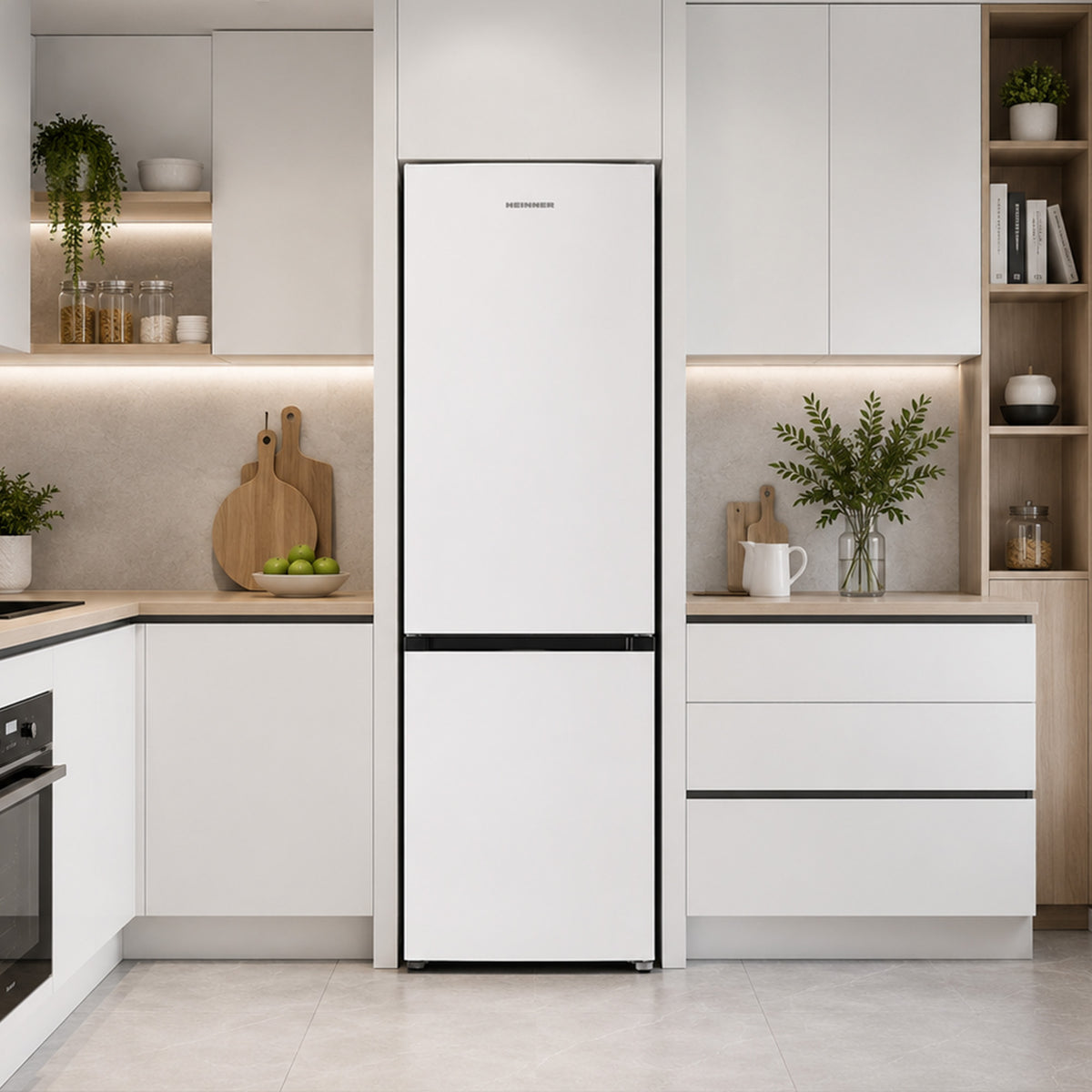 Heinner Kühl-Gefrierkombination HCNF-HM326INVE 326 L – No Frost – Super Freezing – Türanschlag wechselbar – weiß – Bild 5