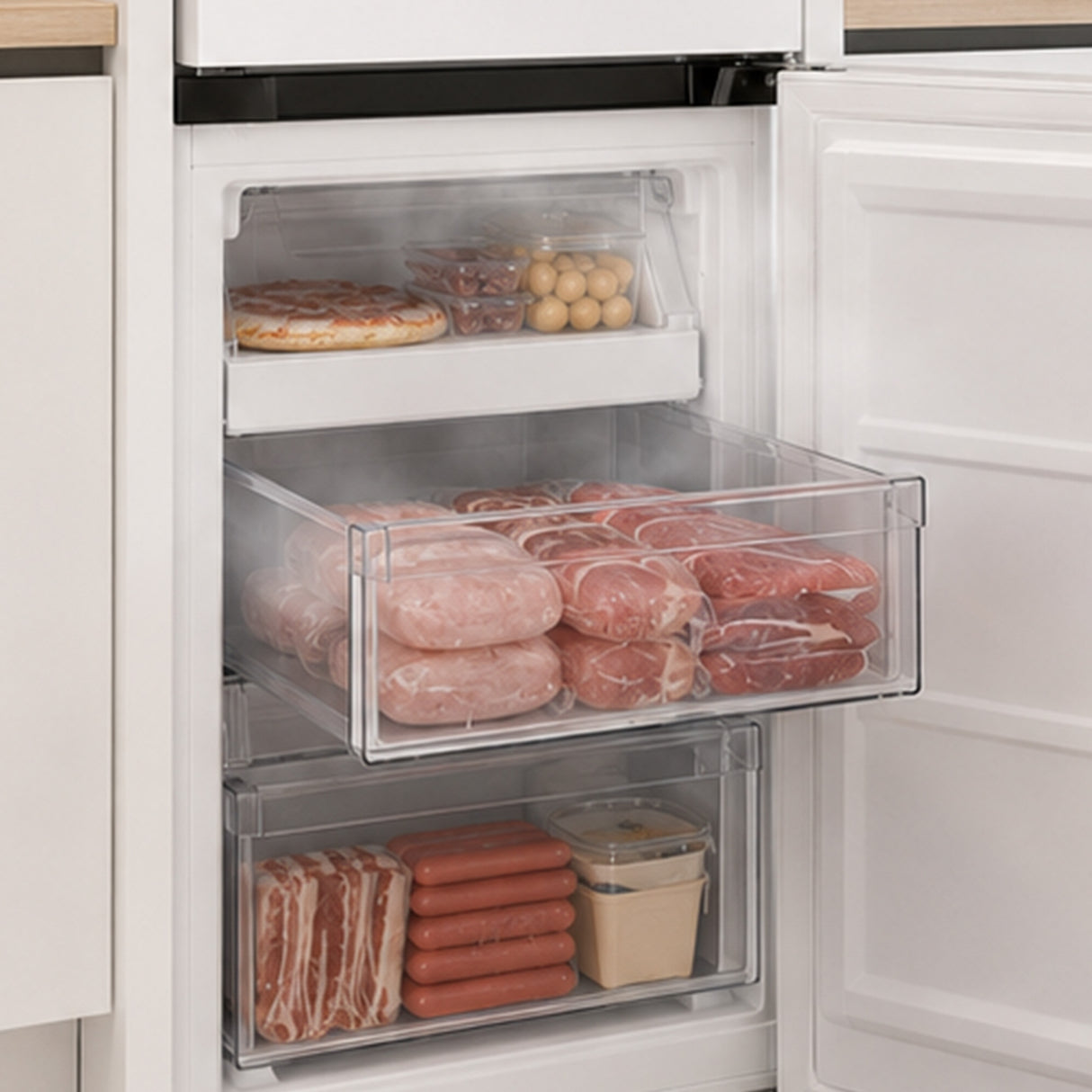 Heinner Kühl-Gefrierkombination HCNF-HM326INVE 326 L – No Frost – Super Freezing – Türanschlag wechselbar – weiß – Bild 9