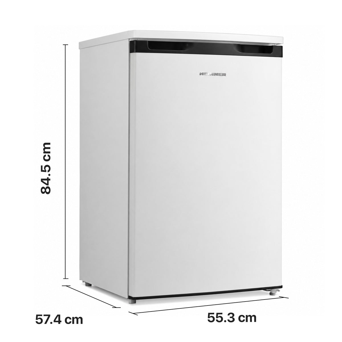 Heinner HF-M113E Tischkühlschrank – 113 L – LED-Beleuchtung – umkehrbare Tür – weiß – Energieeffizienzklasse E – Bild 3