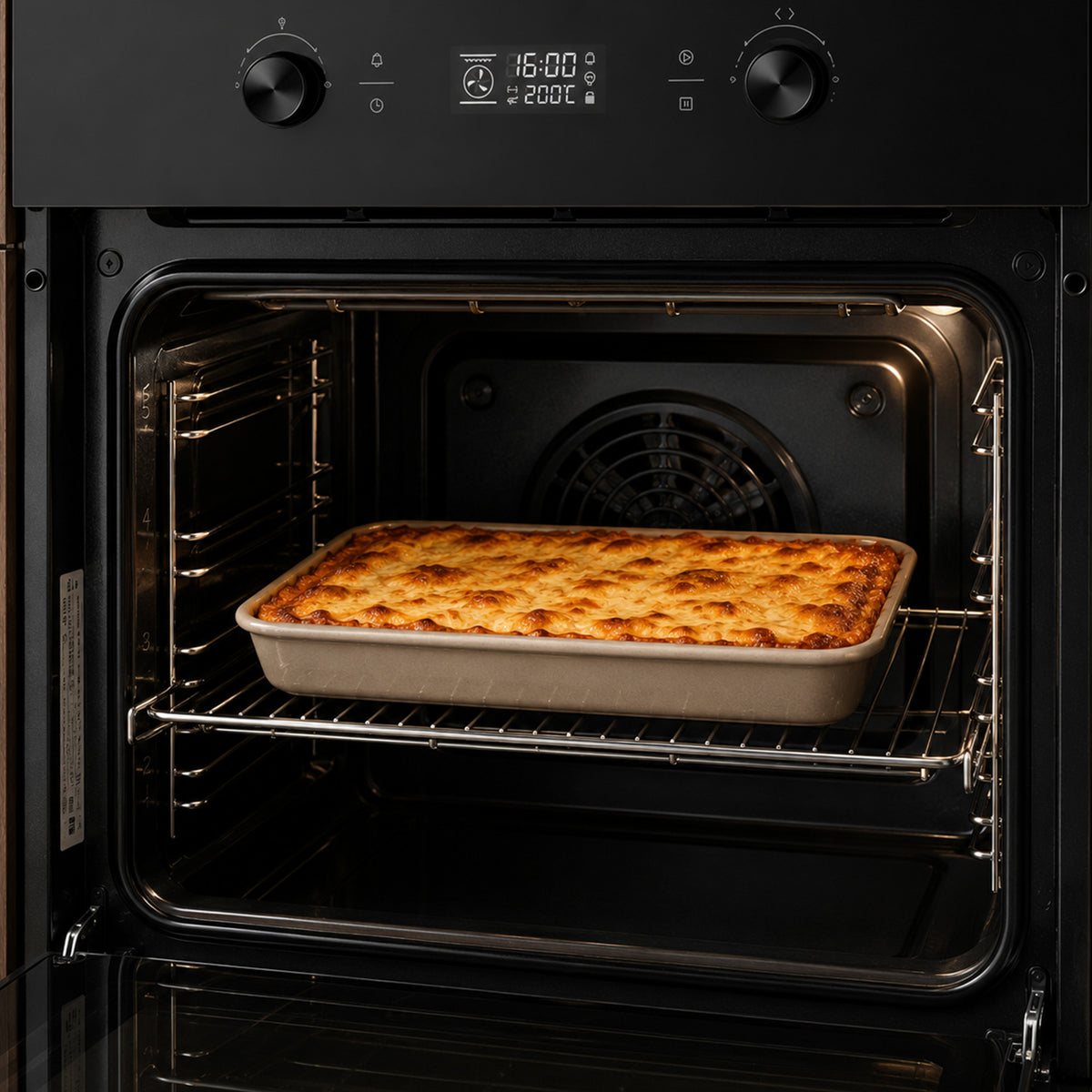 Heinner Einbaubackofen HBO-M7010GCDRP-GBK – 70 L – pyrolytische Selbstreinigung – Heißluft, Grill, Fermentation – Bild 8