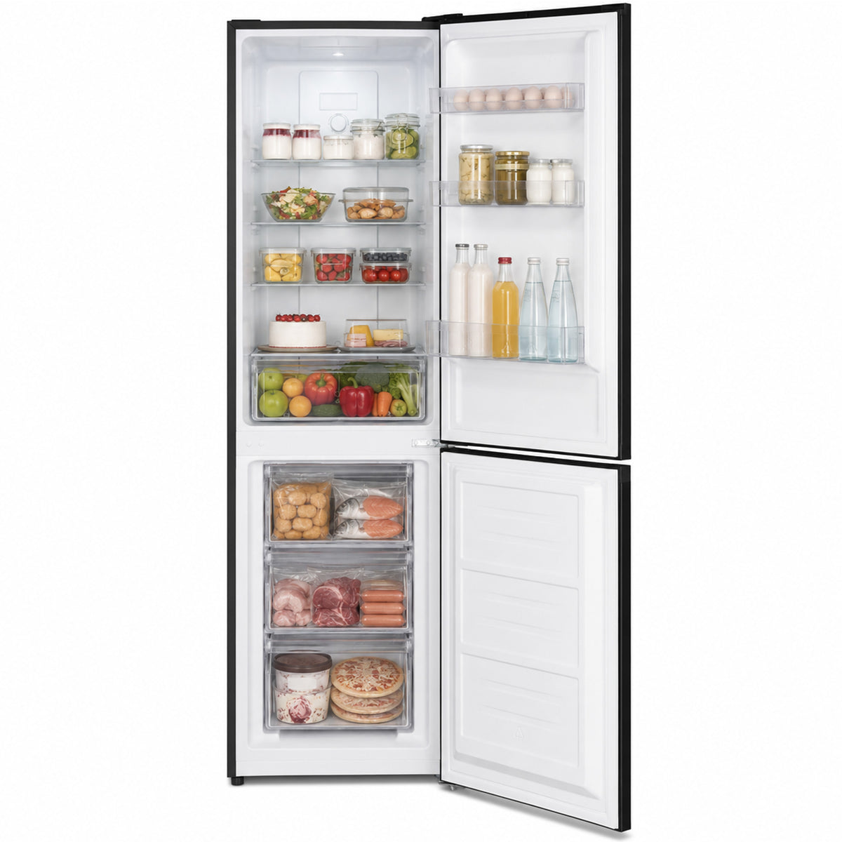 Heinner Kühl-Gefrierkombination HCNF-HM253INVBKE – Full No Frost – Inverter Kompressor – Schwarz – Bild 4