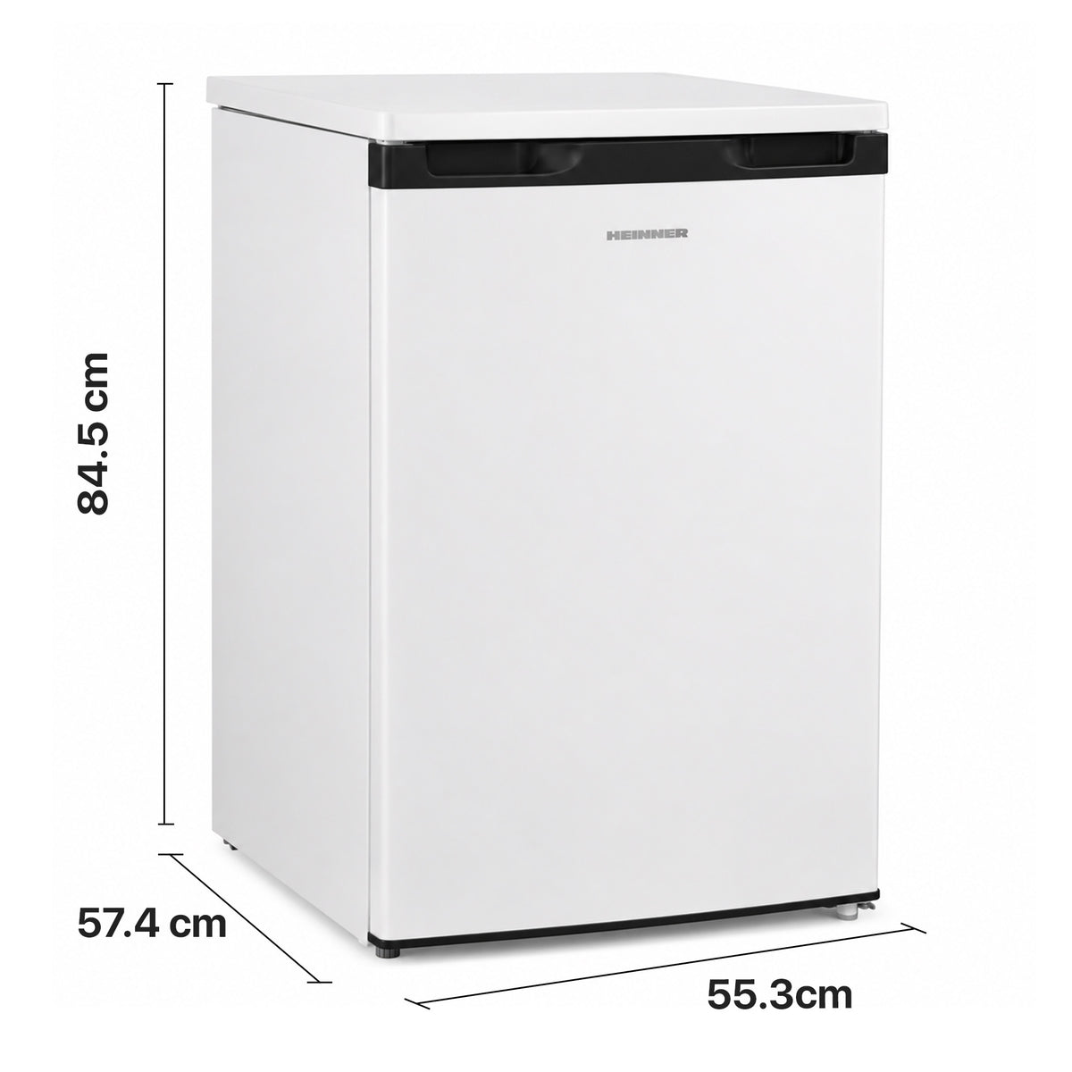 Tischkühlschrank Heinner HF-M131E – 131 L – mechanischer Thermostat – umkehrbare Tür – weiß – 5 Jahre Garantie – Bild 3