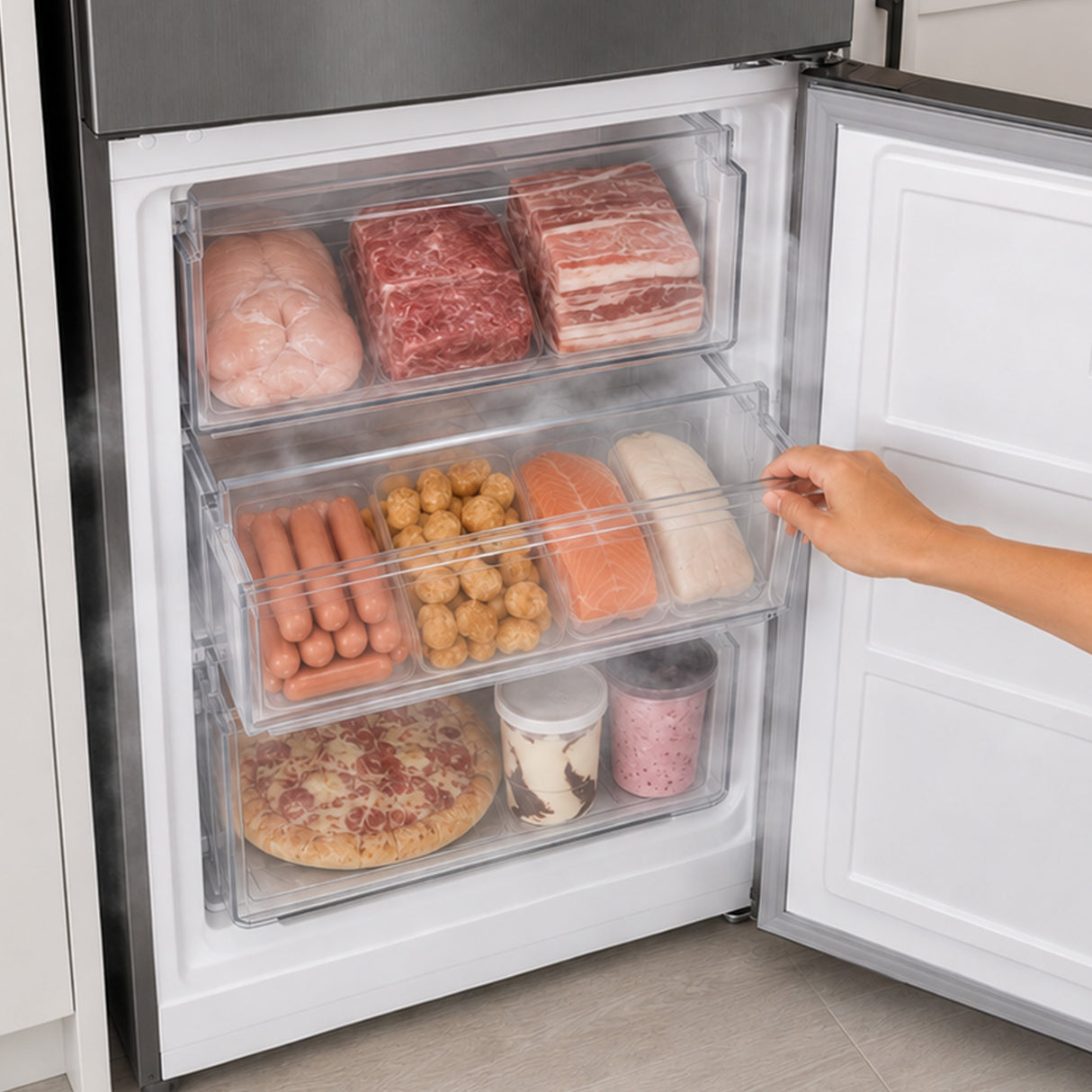 Heinner Kühl-Gefrierkombination HCNF-HM293INVXE 293 L – No Frost – Inverter – Edelstahl – 5 Jahre Garantie – Bild 7