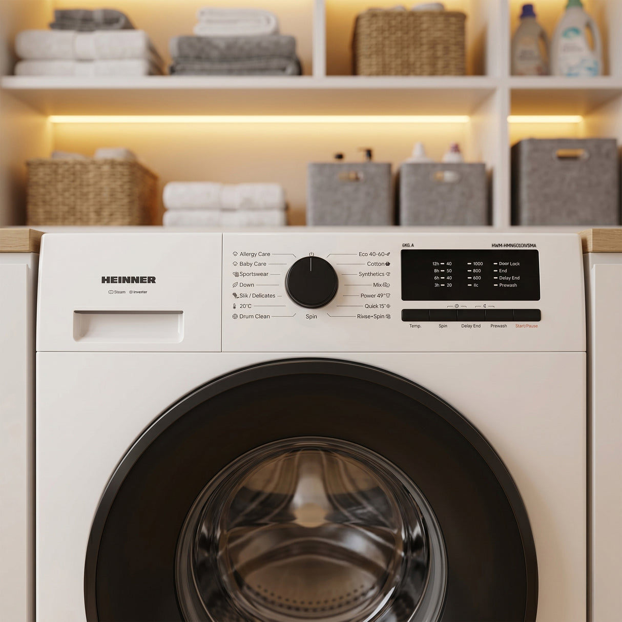 Heinner Waschmaschine HWM-HMN6010IVSMA – 6 kg – 1000 U/min – Energieeffizienzklasse A – Bild 7