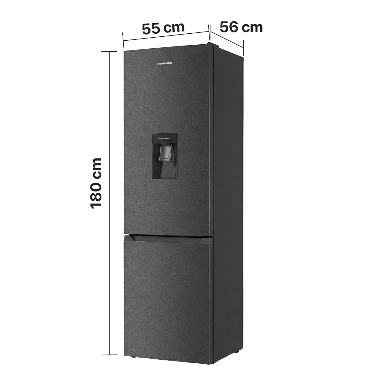 Heinner Kühl-Gefrierkombination HC-HM260DGWDE – 260 Liter – Wasserspender – Energieeffizienzklasse E – Bild 3