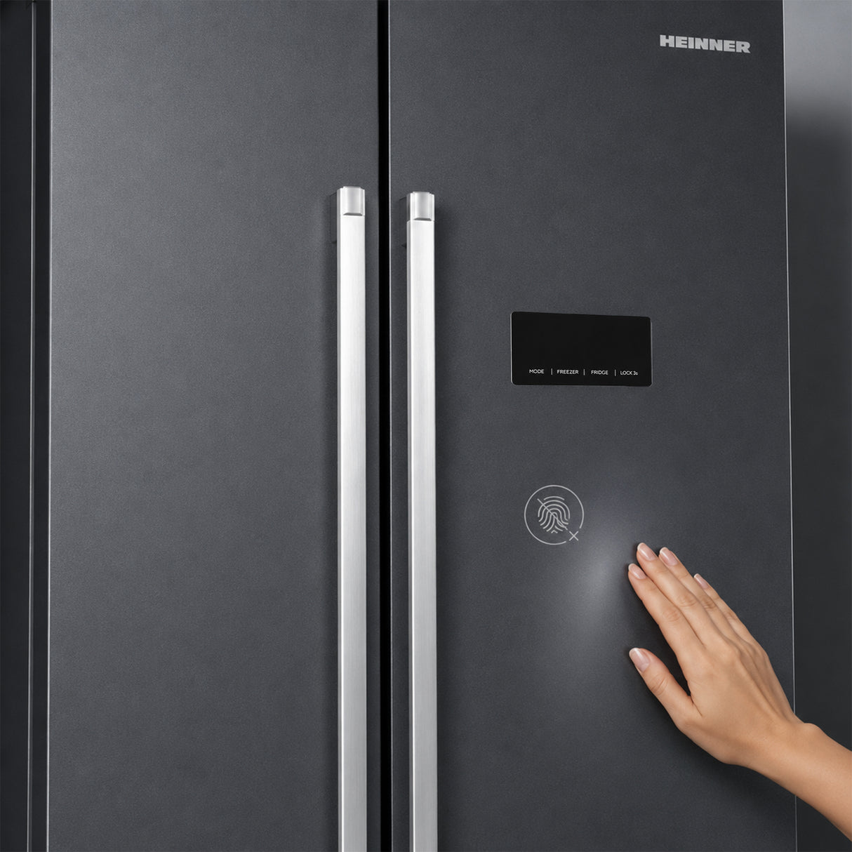 Heinner HSBS-HM442NFINVDGE++ Amerikanischer Kühlschrank - 442L - No Frost - Anthrazit – Bild 7