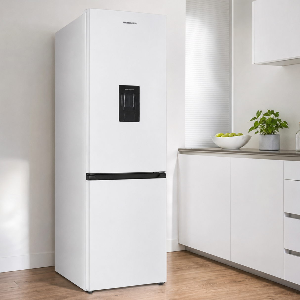 Heinner HC-HM313WDE++ Kühl-Gefrierkombination mit Wasserspender – 313 L – Energieklasse E – Einstellbarer – Bild 6