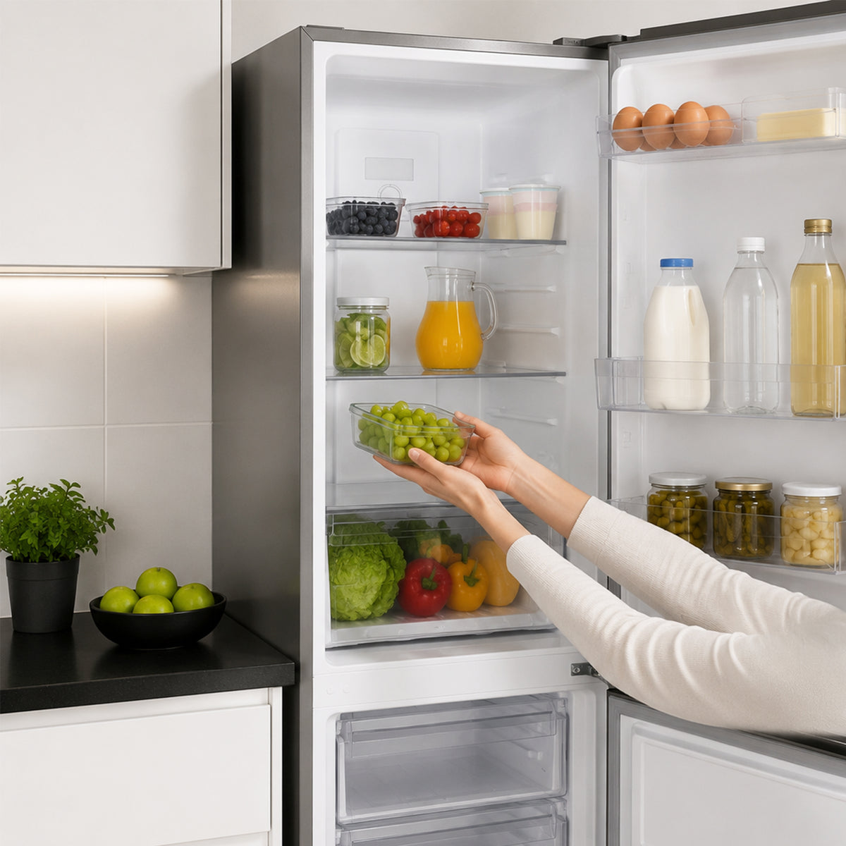 Heinner HCNF-HM293INVXD Kühl-Gefrierkombination – 293 Liter – No Frost – Inverter – Energieeffizienzklasse D – Inox – Bild 7