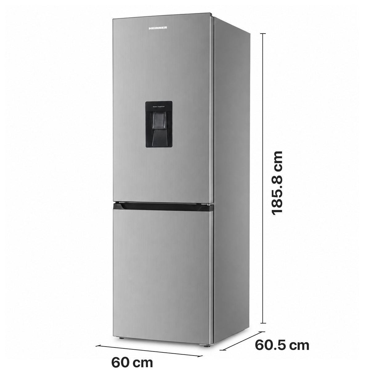 Heinner HC-HM313XWDE++ Kühl-Gefrierkombination mit Wasserspender – 313 L – Energieeffizienzklasse E – Elektronische – Bild 4