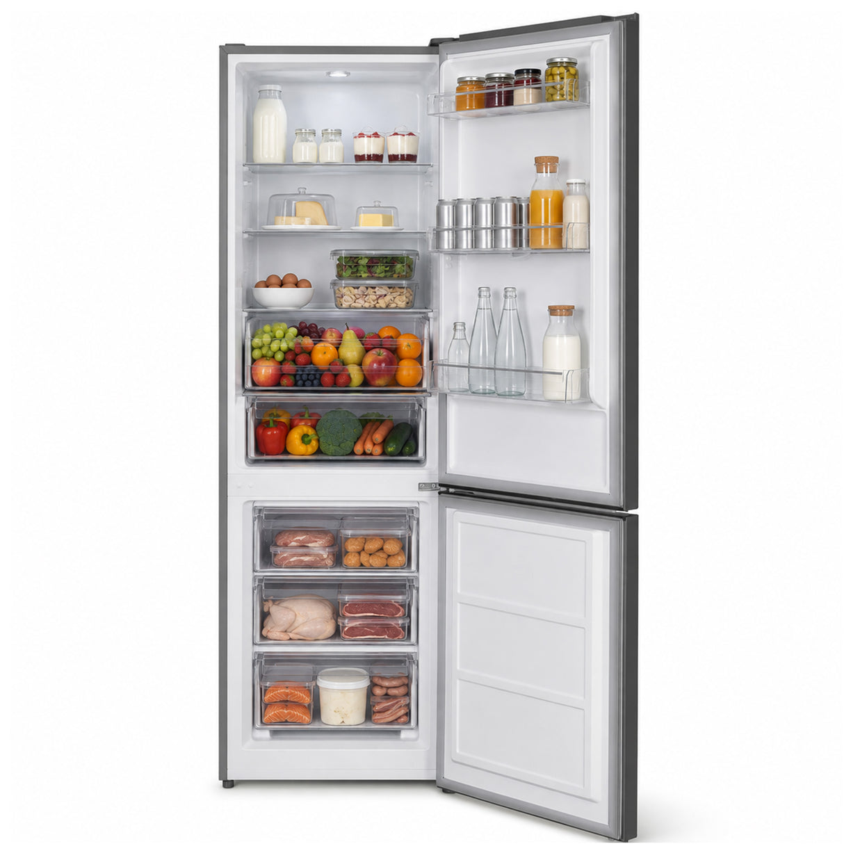 Heinner HC-HM313XWDE++ Kühl-Gefrierkombination mit Wasserspender – 313 L – Energieeffizienzklasse E – Elektronische – Bild 3
