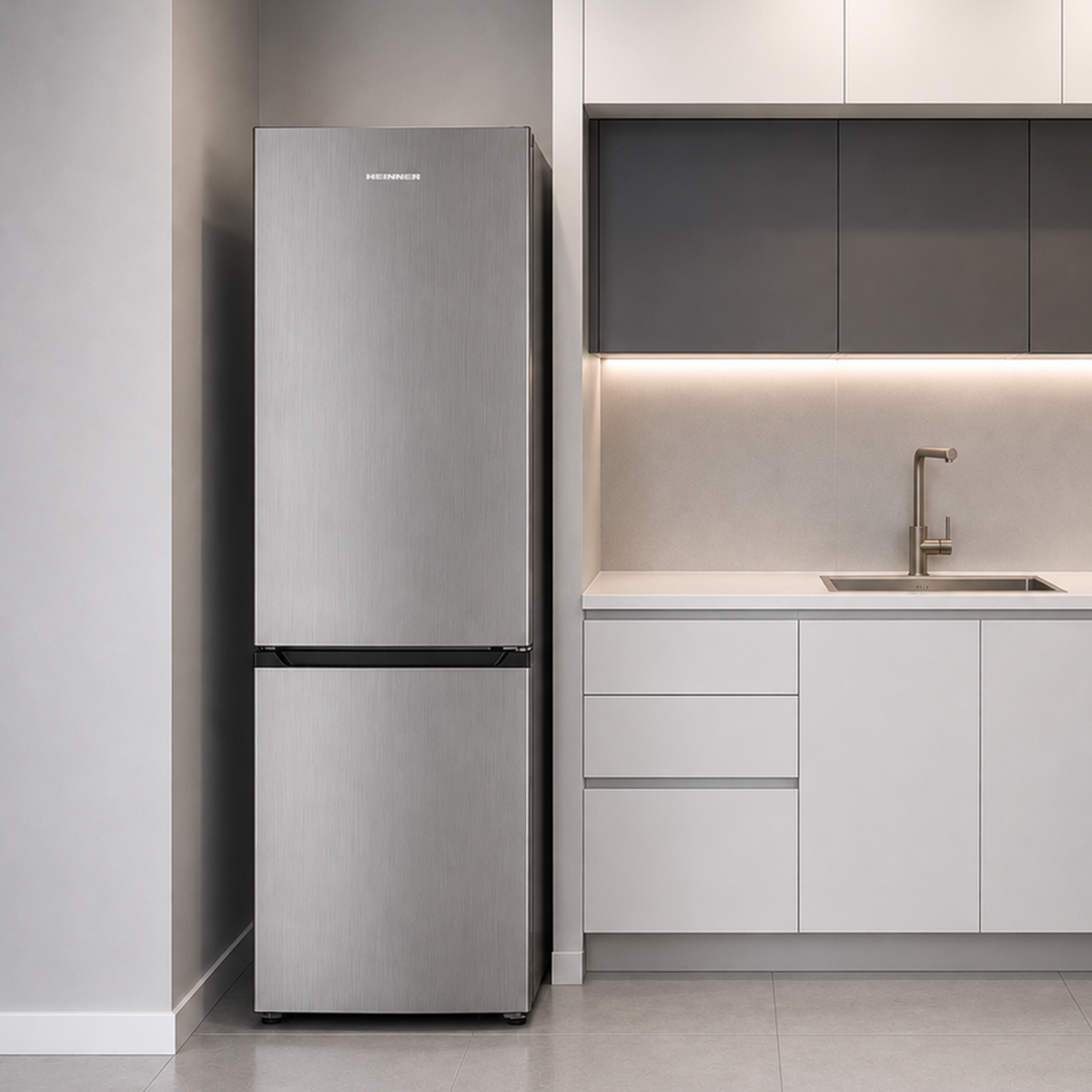 Heinner HC-HM315XE++ Kühl-Gefrierkombination – 315 L – Energieeffizienzklasse E – Einstellbarer Thermostat – Bild 5