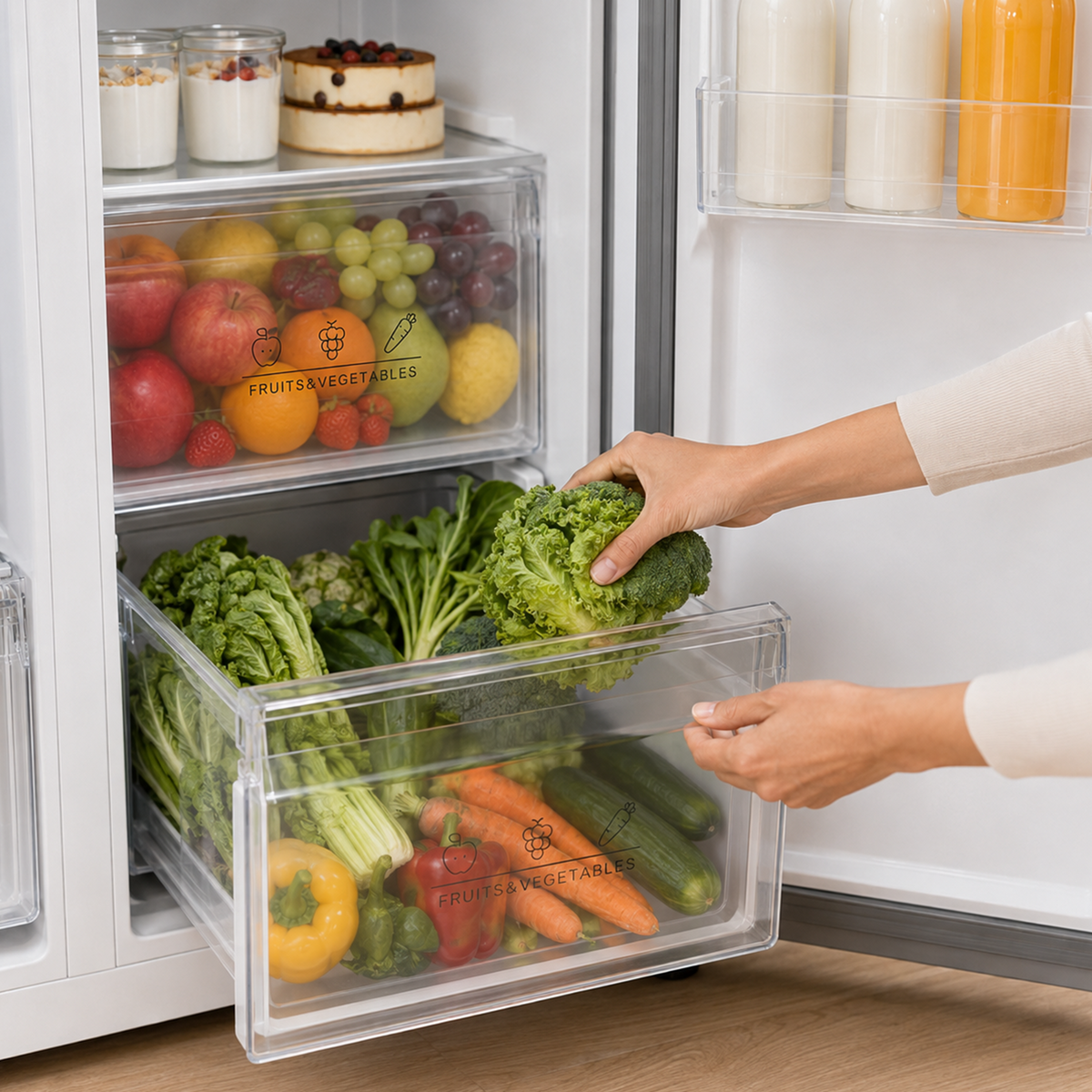 Heinner HSBS-M460NFINVXE++ Side-by-Side-Kühlschrank – 460 L – Total No Frost – Inverter Kompressor – Bild 8