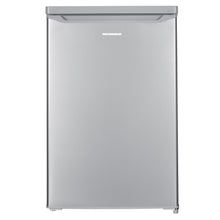 Heinner HF-HM109SE++ Tischkühlschrank mit Gefrierfach 109 L – Energieklasse E – Einstellbarer Thermostat – LED-Beleuchtung – Wendetür – Silber – 5 Jahre Garantie