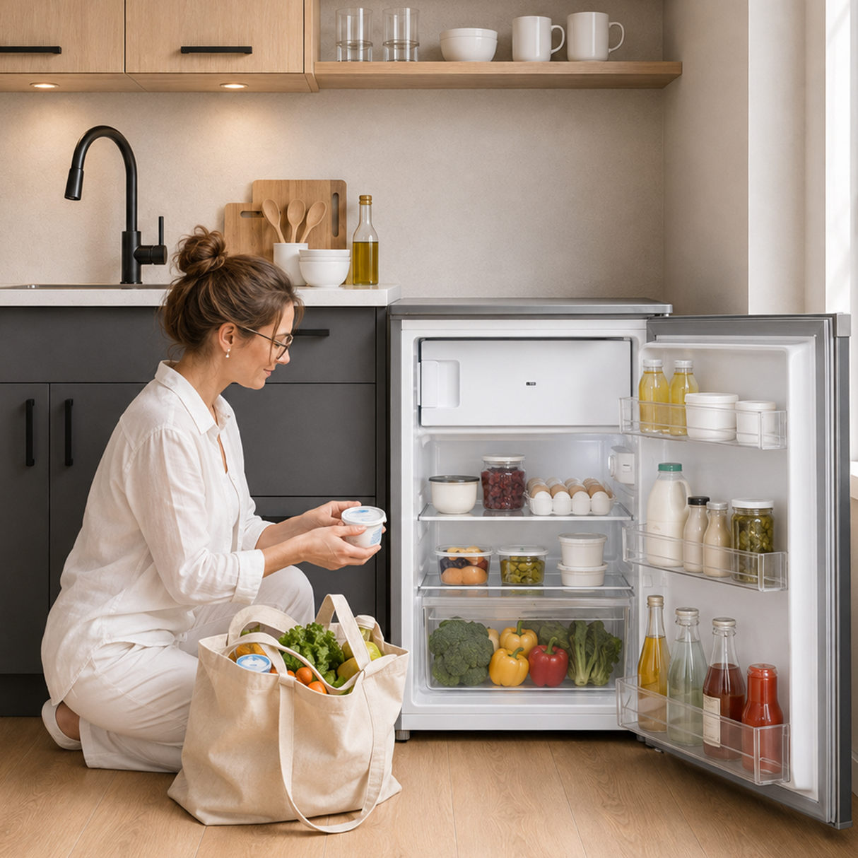 Heinner HF-HM109SE++ Tischkühlschrank mit Gefrierfach 109 L – Energieklasse E – Einstellbarer Thermostat – Bild 6