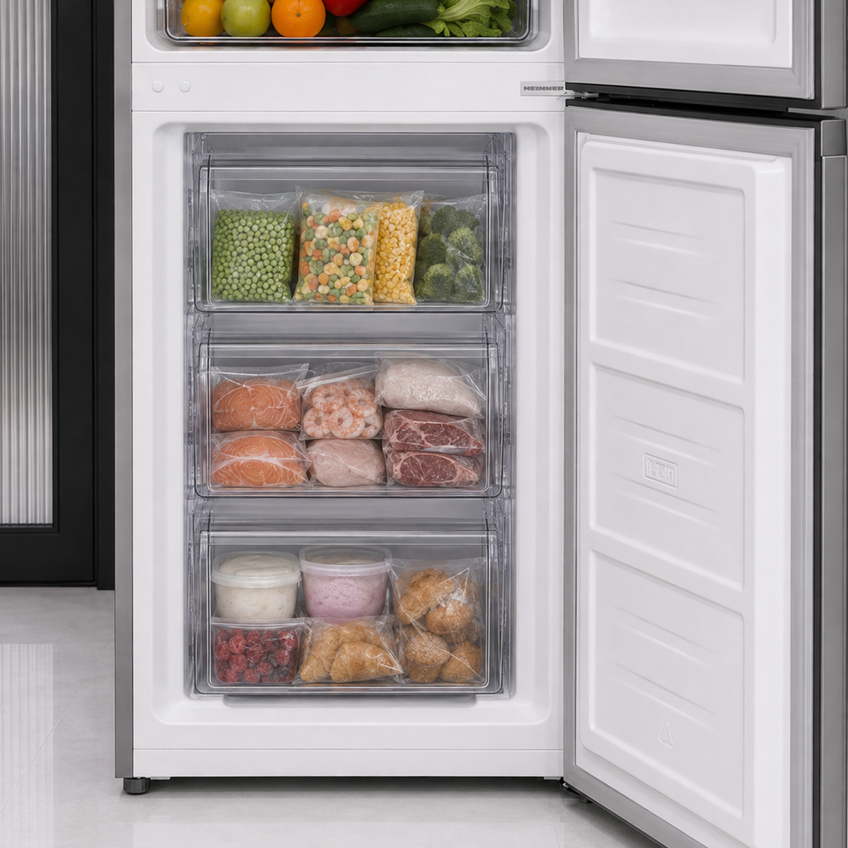 Heinner HCNF-HM253INVXD Kühl-Gefrier-Kombination – 253 L – Total No Frost – Inverter-Kompressor – Bild 8
