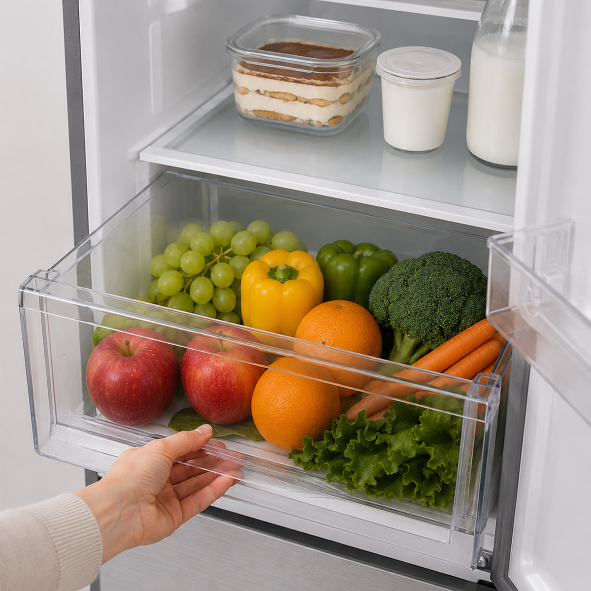 Heinner HCNF-M330INVSE Kühl-Gefrierkombination – 330 Liter – No Frost – Inverter – Energieeffizienzklasse E – Silber – Bild 7