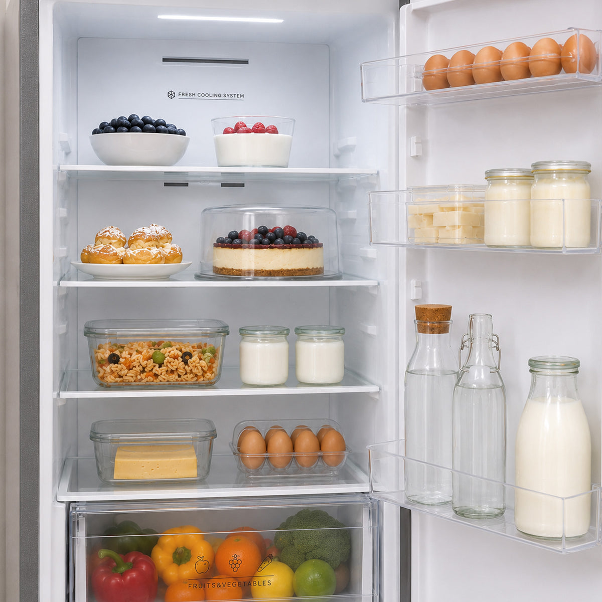 Heinner HCNF-M330INVSE Kühl-Gefrierkombination – 330 Liter – No Frost – Inverter – Energieeffizienzklasse E – Silber – Bild 8