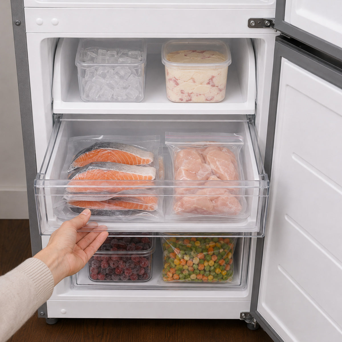 Heinner HCNF-M330INVSE Kühl-Gefrierkombination – 330 Liter – No Frost – Inverter – Energieeffizienzklasse E – Silber – Bild 9