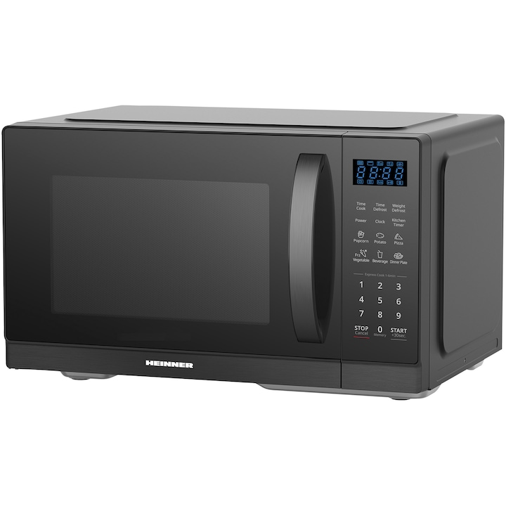 Heinner Mikrowelle HMW-MD25DBK – 25 Liter – 900 W – digital – schwarz – Bedienfeld