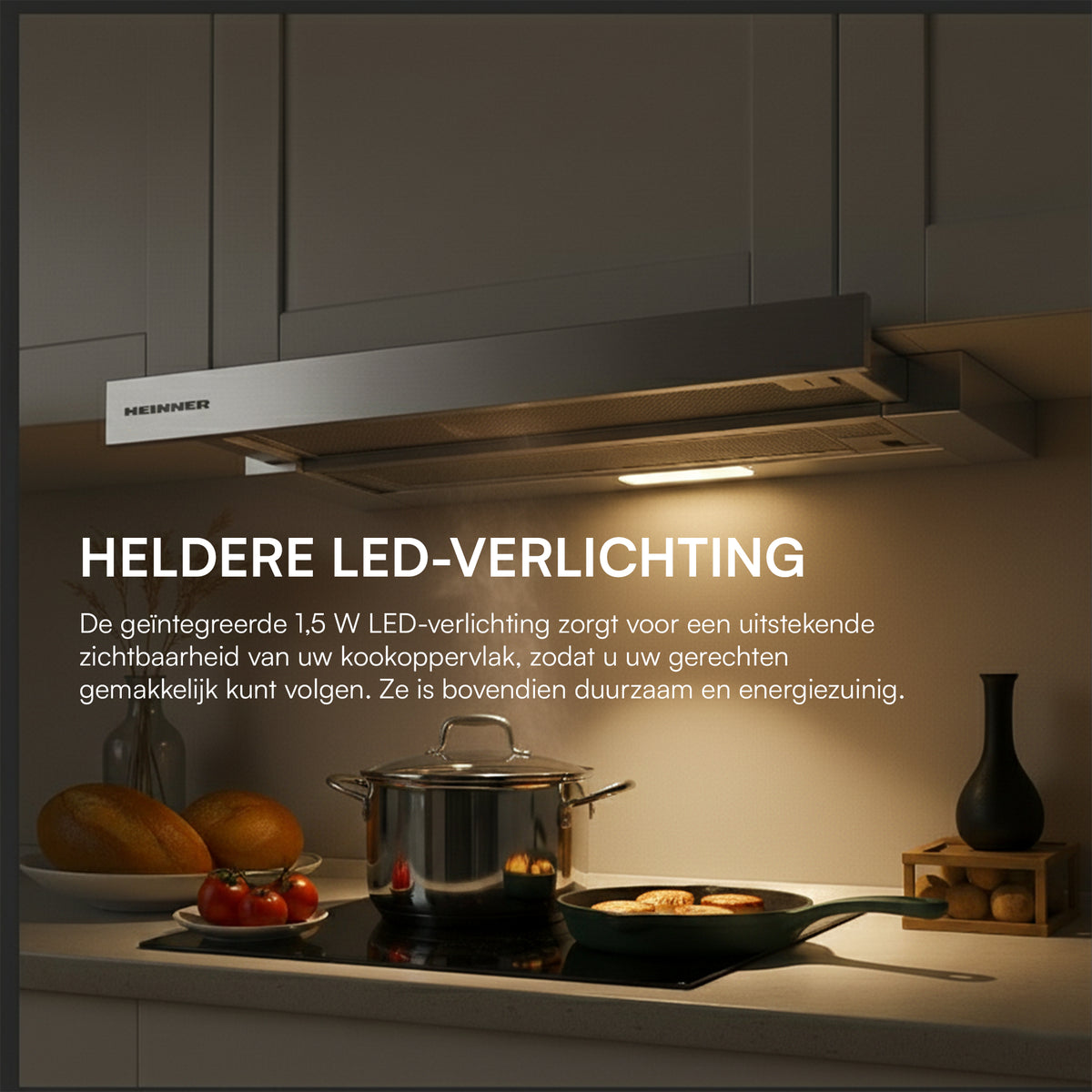 Heinner HTCH-MD400IX Dunstabzugshaube – Energieeffizienzklasse B – Inox – Bild 4