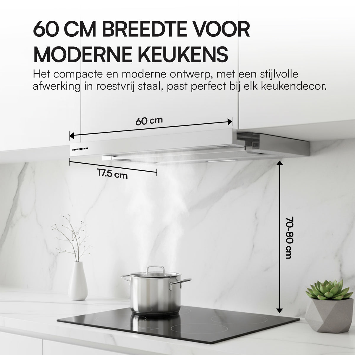 Heinner HTCH-MD400IX Dunstabzugshaube – Energieeffizienzklasse B – Inox – Bild 6