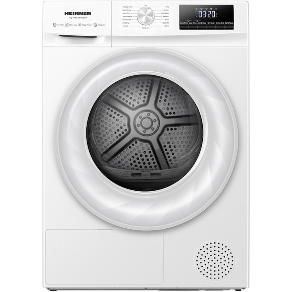 Heinner Wärmepumpentrockner HHPD-HMY70FD – 7 kg – Touch-Steuerung – 14 Programme – Energieeffizienzklasse D – Bedienfeld