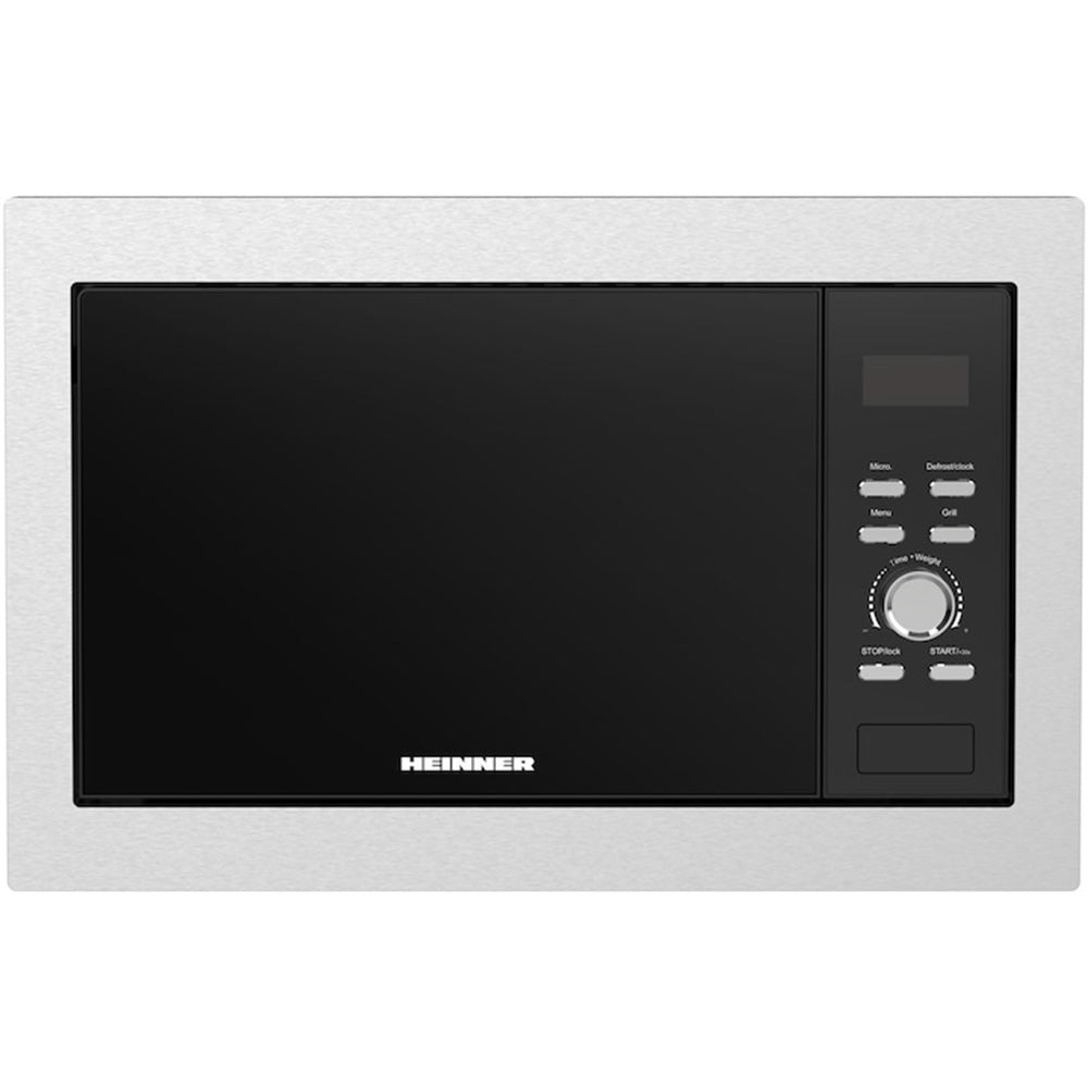 Heinner HMW-BI2360SS Mikrowelle – Einbau – 23 Liter – Grill – LED – Edelstahl – Bedienfeld