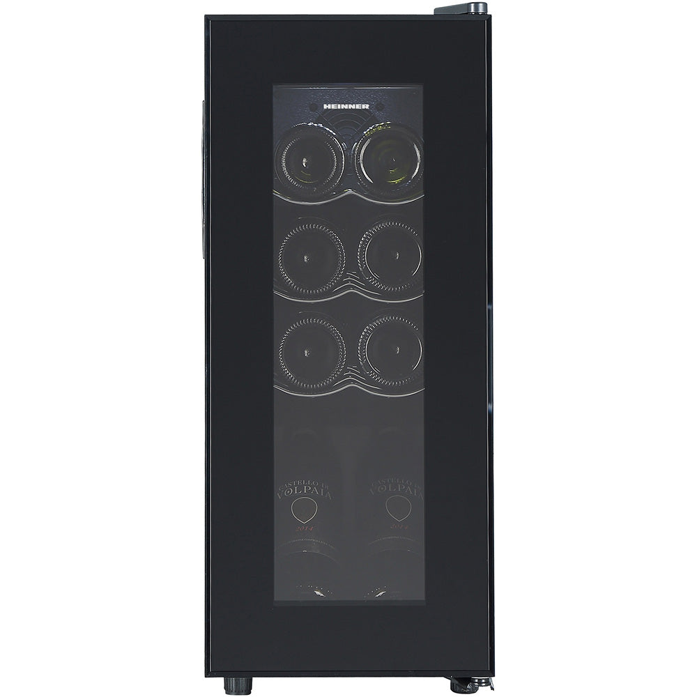 Heinner HRV-A28DRM8 Weinkühlschrank – 28 Liter – 8 Flaschen – Metallablagen – Produktfoto