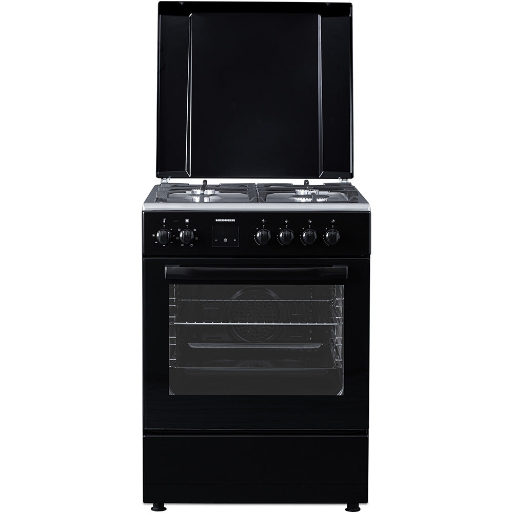 Heinner Gasherd HFSC-S66FDCC-IBK – 50 cm – 4 Kochfelder – Backofen mit 6 Funktionen und Grill – Schwarz – Bild 14